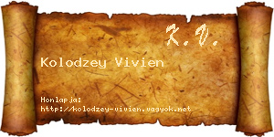 Kolodzey Vivien névjegykártya